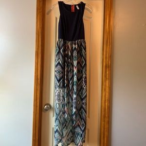 Sleeveless high low maxi dress